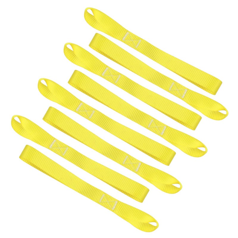 JCHL Soft Loop Tie Down Straps 1800Lbs Load Capacity, Tie Down Loops for Securing ATV UTV Motorcycles Scooters Dirt Bikes Lawn Garden Equipment Yellow (8 Pack) - Image 1
